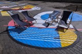 Projekt Zaspa ma ożywić dzielnicę. Powstał poziomy mural na skwerze przy ul. Hynka [ZDJĘCIA]