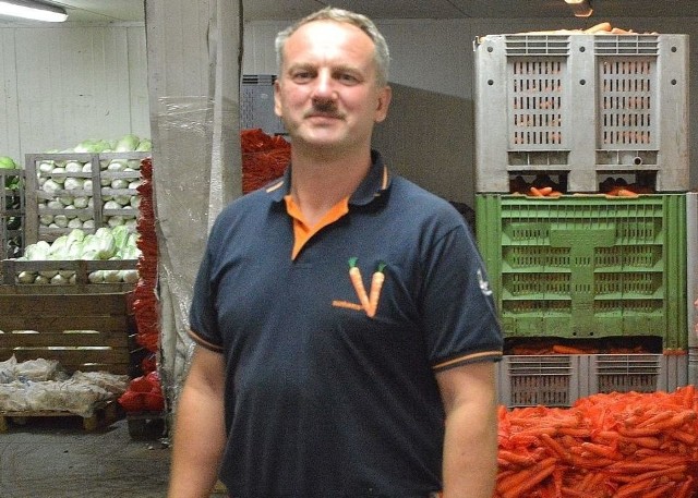 Mirosław Fucia, prezes Spółdzielni Producentów Warzyw i Owoców Sielec w gminie Skalbmierz.