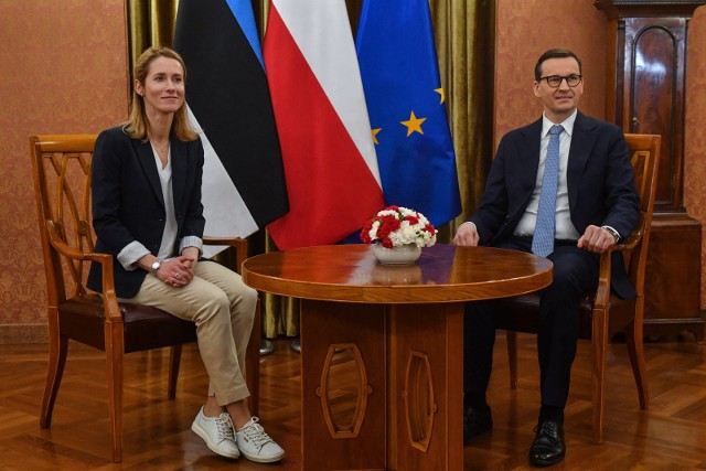 Premier Estonii Kaja Kallas przyjechała do Warszawy. Spotkała się z szefem polskiego rządu Mateuszem Morawieckim.