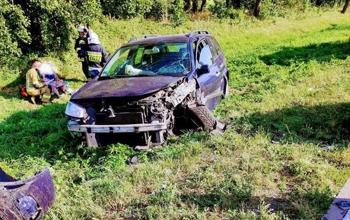 Wypadek w Rogowie, na drodze nr 677. 8.08.2020