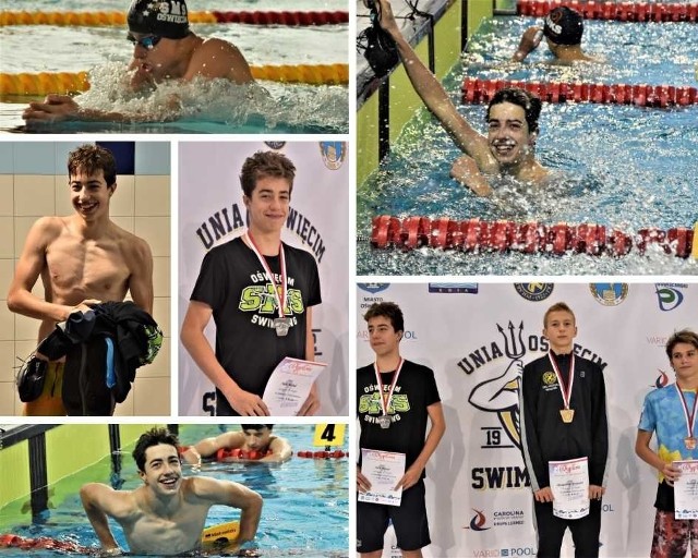 Michał Piela zdobył srebrny medal mistrzostw Polski juniorów 15-letnich w pływaniu, rozgrywanych w Oświęcimiu