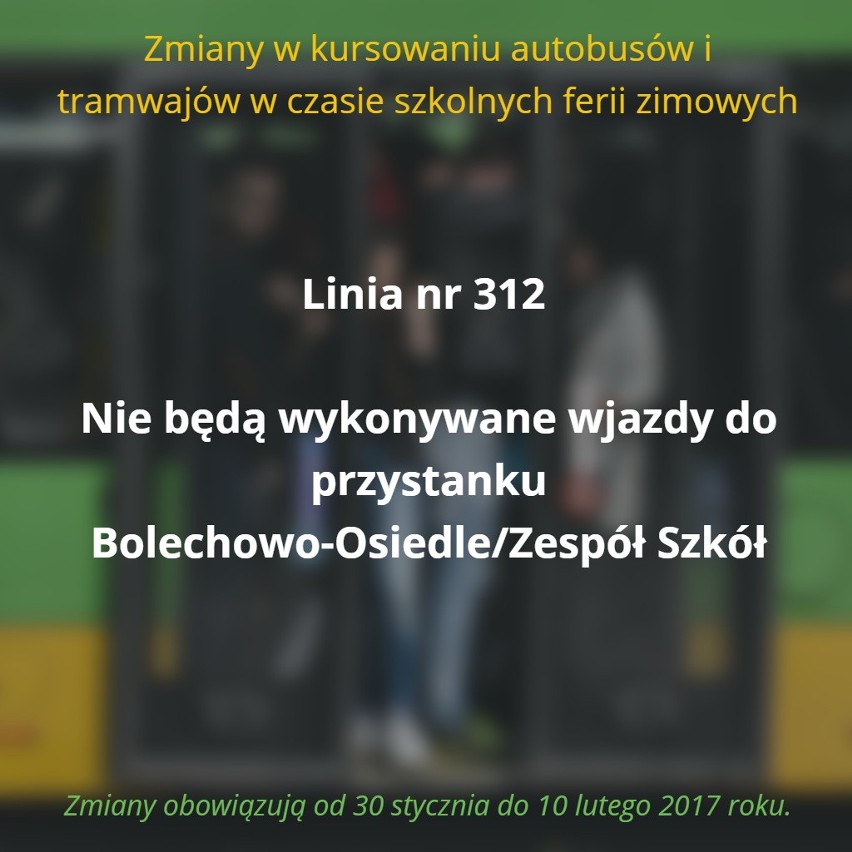 W czasie trwania ferii zimowych, czyli od 30 stycznia do 10...