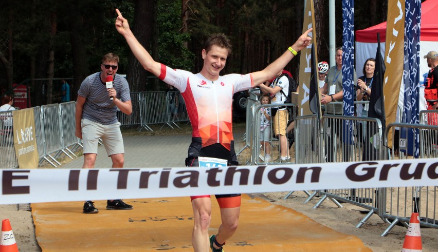 II Triathlon "La Rive" w Grudziądzu. Jacek Krawczyk ,...