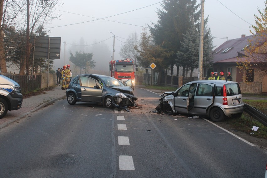 Wypadek na Dk 44 w Przeciszowie