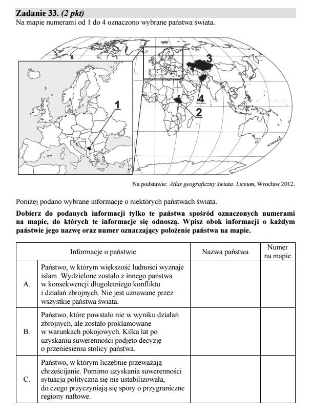 Stara matura 2016: GEOGRAFIA rozszerzona [ODPOWIEDZI, ARKUSZ CKE]