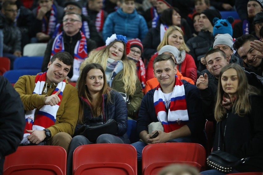 Kibice Górnika Zabrze na meczu z Lechem Poznań