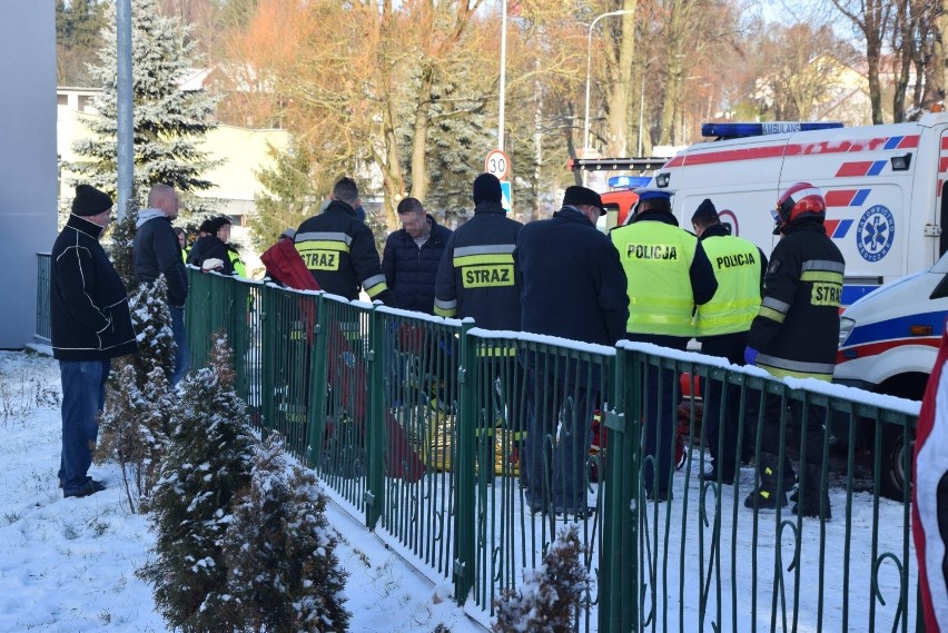 Wypadek w Miastku na ul. Wybickiego [3.01.2019]. Kierowca...