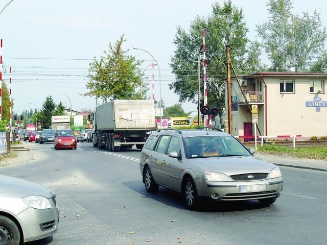 Przejazd kolejowy w rejonie ul. Podzwierzyniec w Łańcucie.