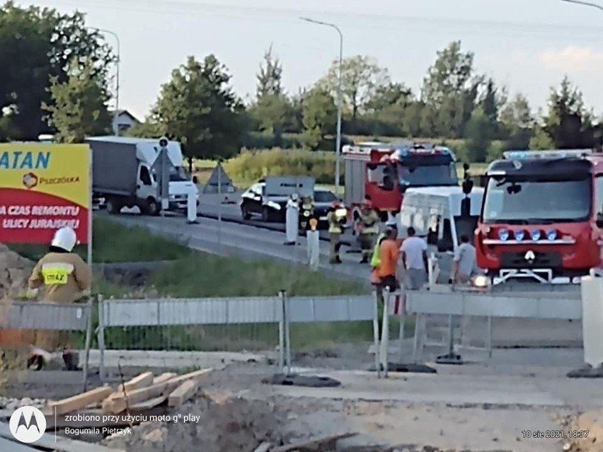 Wypadek w Modlnicy. Mężczyzna wypadł z busa, był pijany