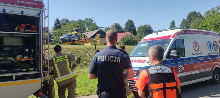 Wypadek quada w Birczy. Do 30-letniego mężczyzny wezwano śmigłowiec Lotniczego Pogotowia Ratunkowego [ZDJĘCIA]