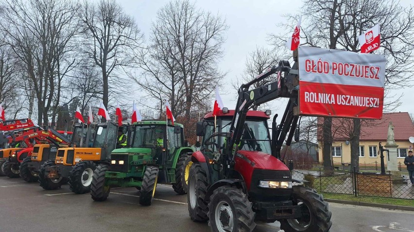 Tak wyglądał protest rolników w Waśniowie. Zobacz zdjęcia...