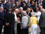 Papież Franciszek w byłym obozie Birkenau spotkał się z ludźmi, którzy uratowali Żydów podczas wojny