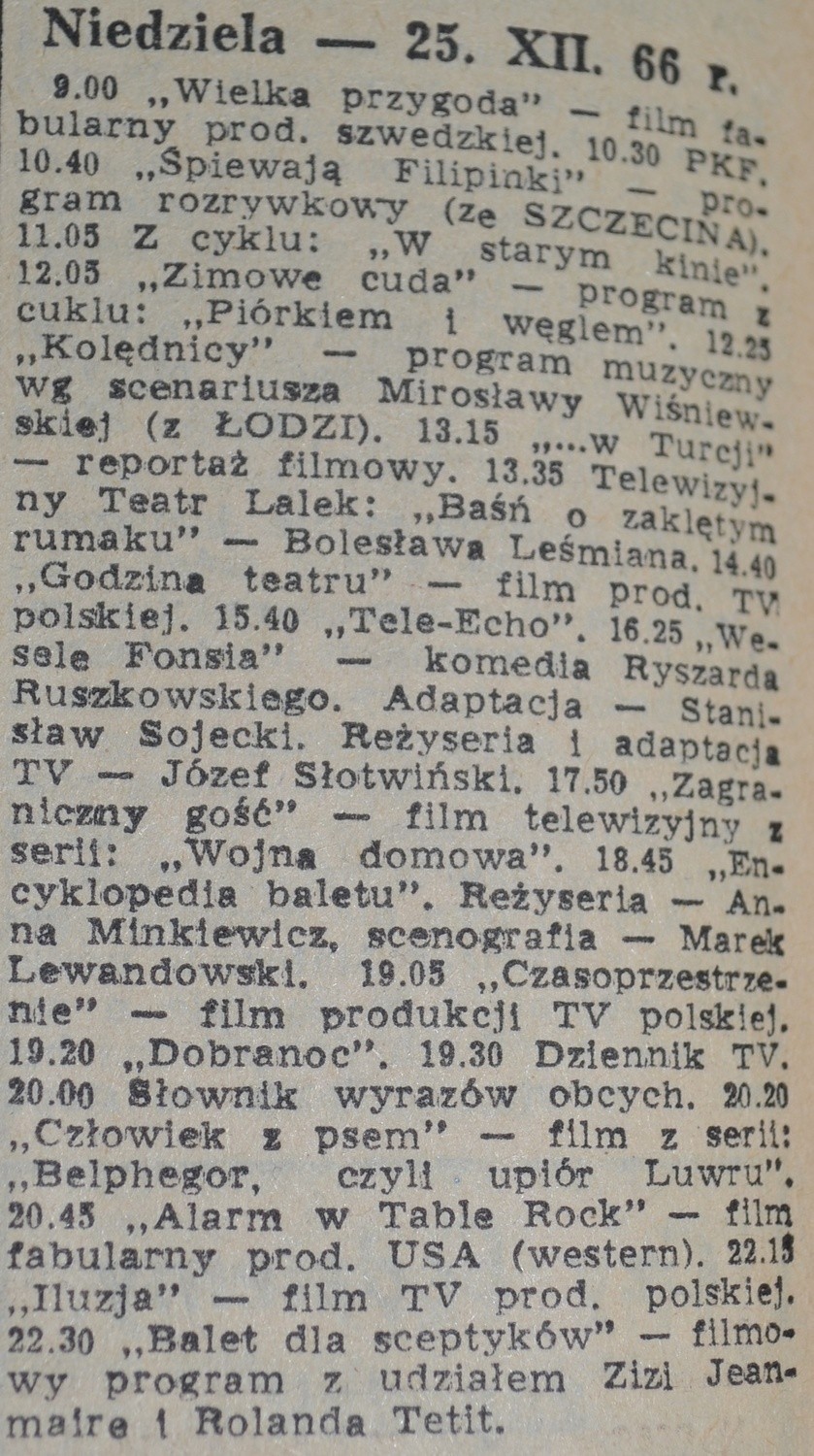 Teatr, kolędy i Teleecho, czyli telewizja w święta przed laty [DZ PRZED LATY]