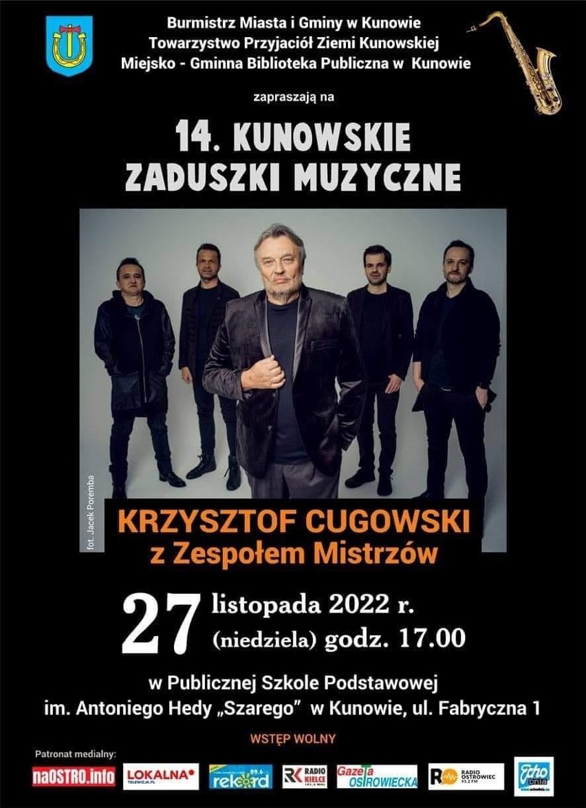 Krzysztof Cugowski wystąpi na Kunowskich Zaduszkach Muzycznych 27 listopada. Zobacz z film 