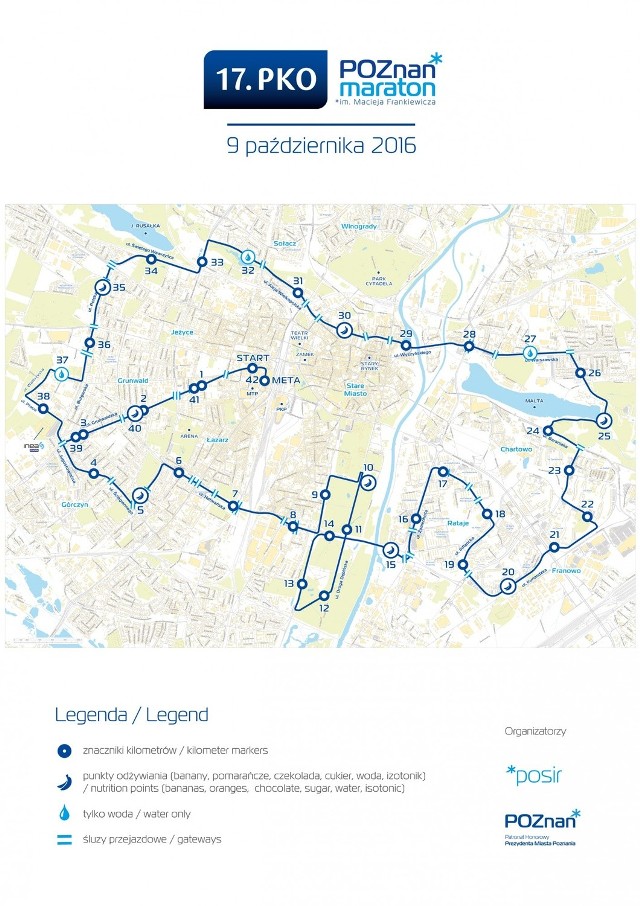 Tak wygląda trasa październikowego maratonu w Poznaniu