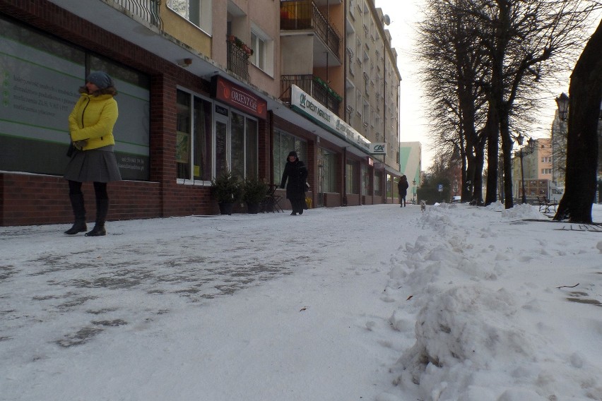 Zima w Słupsku i regionie. Złe warunki na drogach