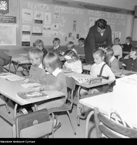 Sala lekcyjna w roku 1975
