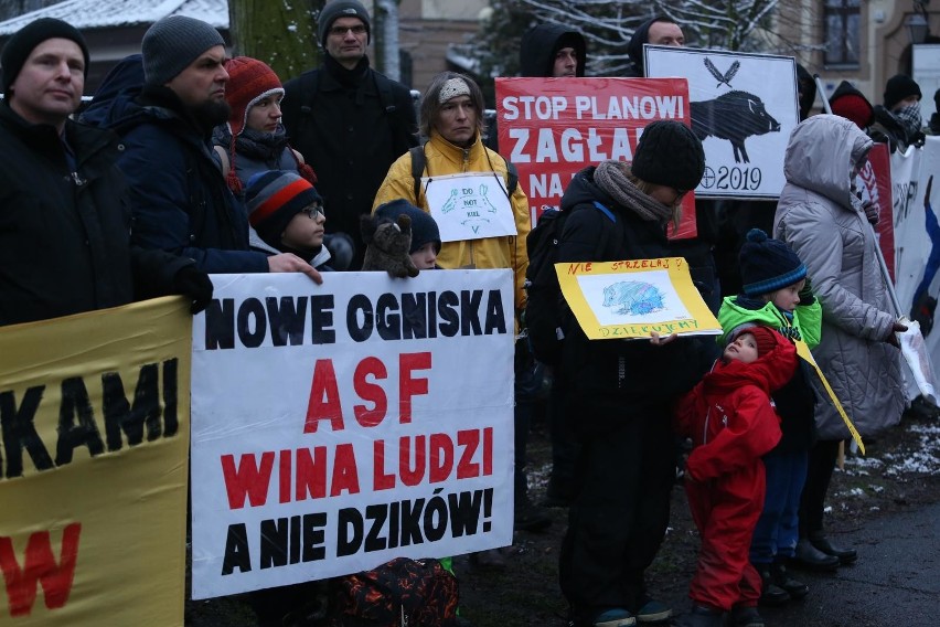 Protest przeciwko polowaniom na dziki