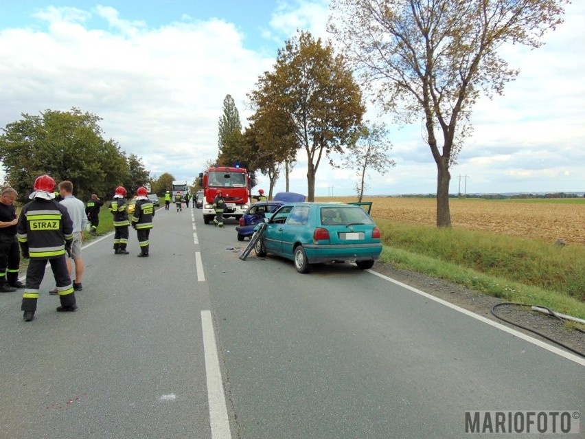 Wypadek na krajowej 46. Cztery osoby ranne