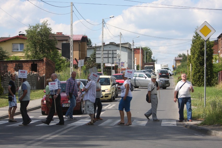 Blokada drogi w Mysłowicach