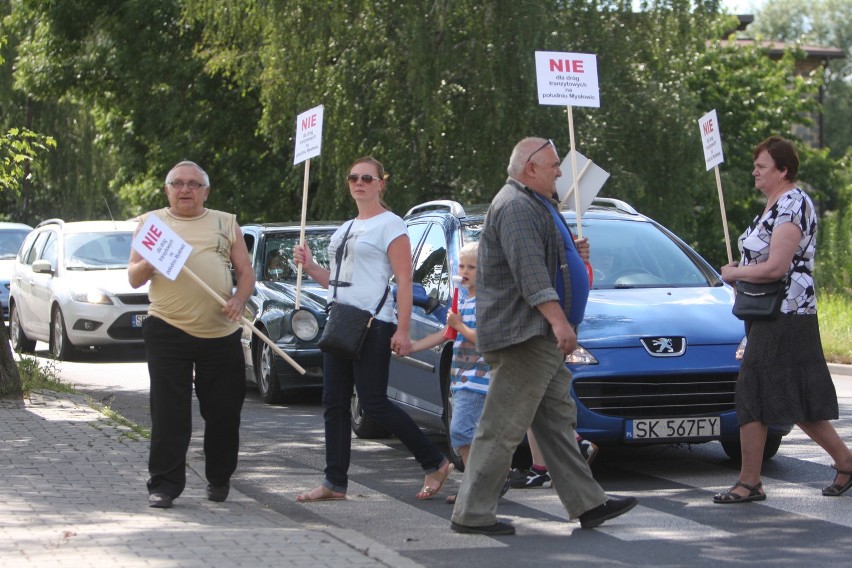 Blokada drogi w Mysłowicach