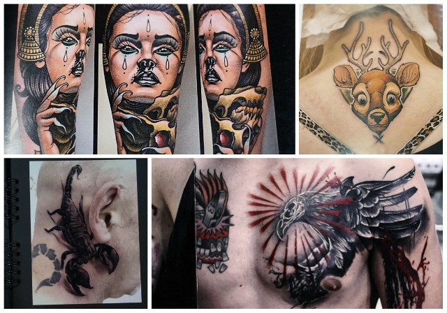 Najczęściej wybierane motywy tatuaży w Polsce to czaszki, głowy zwierząt (lwy, wilki, ptaki, psy), kwiaty oraz wizerunki aktorów i postaci z filmów. Zobaczcie galerię tatuaży z zakończonego w weekend Poznań Tattoo Konwent. Przejdź do galerii ----->