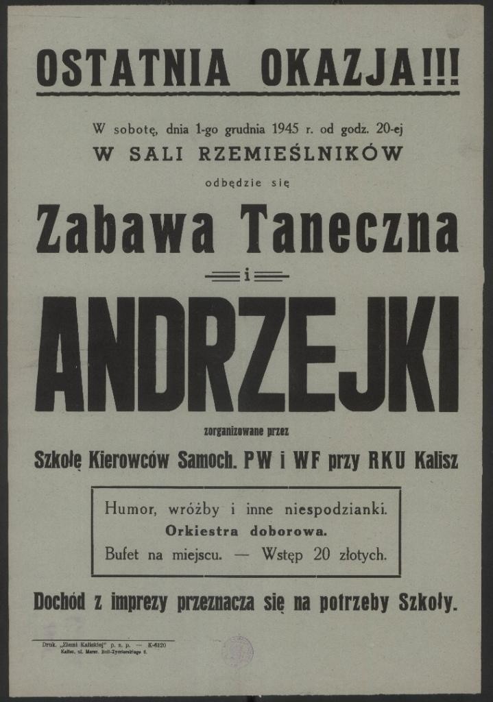 Andrzejki sprzed lat. Tak kiedyś reklamowano imprezy (ZDJĘCIA)