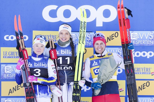 Od lewej: Jonna Sundling (Norwegia), Kristine Stavas Skistad (Szwecja), Tiril Udnes Weng (Norwegia)