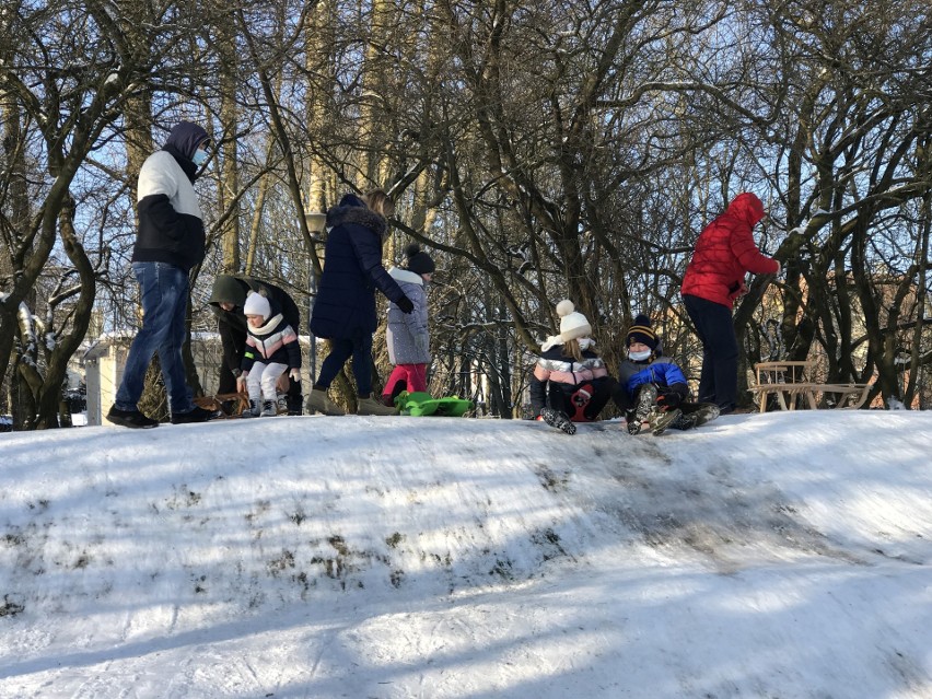 Słupszczanie oszaleli na punkcie sanek. Zobacz zdjęcia! 