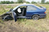 Wypadek w Korycinie. Pijany kierowca bmw wymusił pierwszeństwo na ciężarówce. Dwie osoby w szpitalu