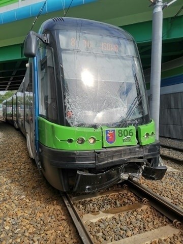 Zderzenie tramwajów na Jaśmienowej