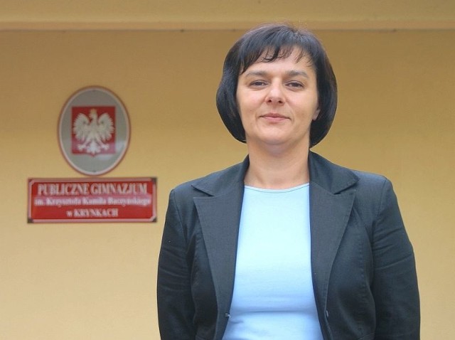 Edyta Świtoń, nowa dyrektor Gimnazjum w Krynkach