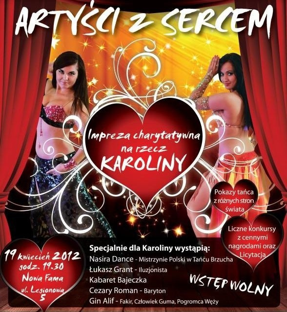 Artyści z sercem - imprerza charytatywna na rzecz Karoliny