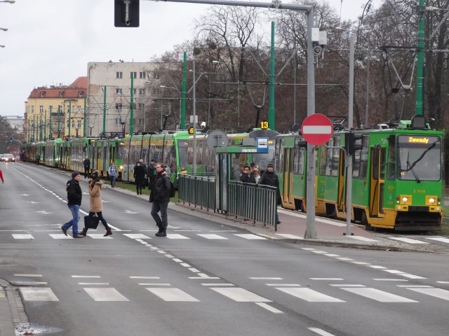 Tramwaje utknęły na Grunwaldzkiej