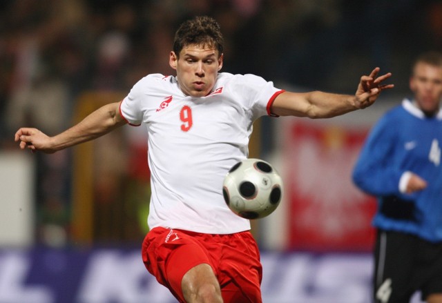 27.02.2008, Wronki: Radosław Matusiak w meczu Polska - Estonia