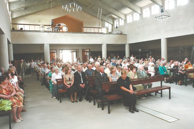 Wierni zgromadzeni podczas wczorajszej mszy świętej