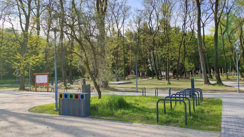 Tak w maju wygląda nowy park Podlesie w Dąbrowie Górniczej...