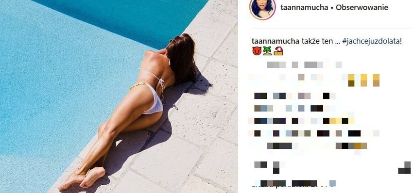 Anna Mucha tęskni za wakacjami i publikuje odważne zdjęcie w bikini. Fani zachwyceni figurą aktorki [zdjęcia]