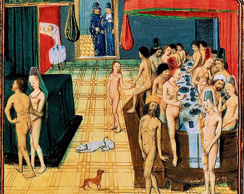 Łaźnia, miniatura z Factorum Dictorumque Memorabilium z 1475...