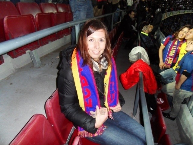 Agnieszka Pietrasik na stadionie Camp Nou.