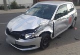 Wypadek w Starych Kotkowicach. Skoda zderzyła się z ciężarowym MAN-em [zdjęcia]