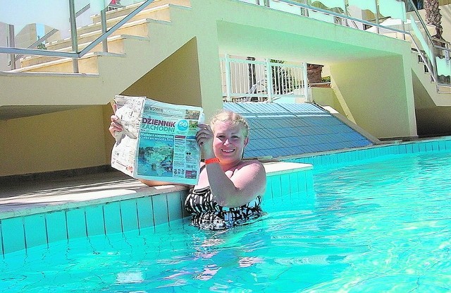 4. Monika Perdyła z Rudy Śląskiej w hotelu Gouves Water Park na Krecie. Zdjęcie zostało zrobione w maju tego roku