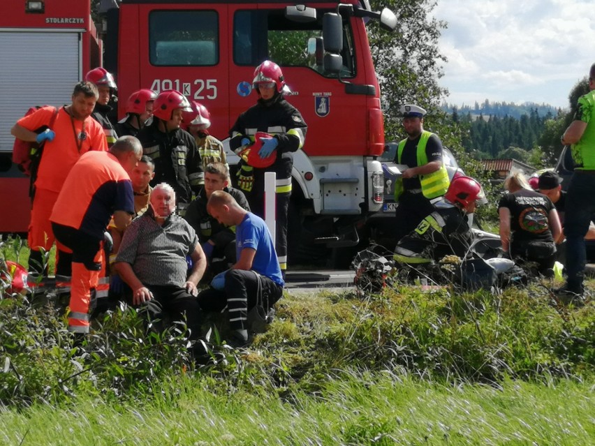 Ludźmierz. Groźny wypadek na drodze wojewódzkiej nr 957. Są ranni!