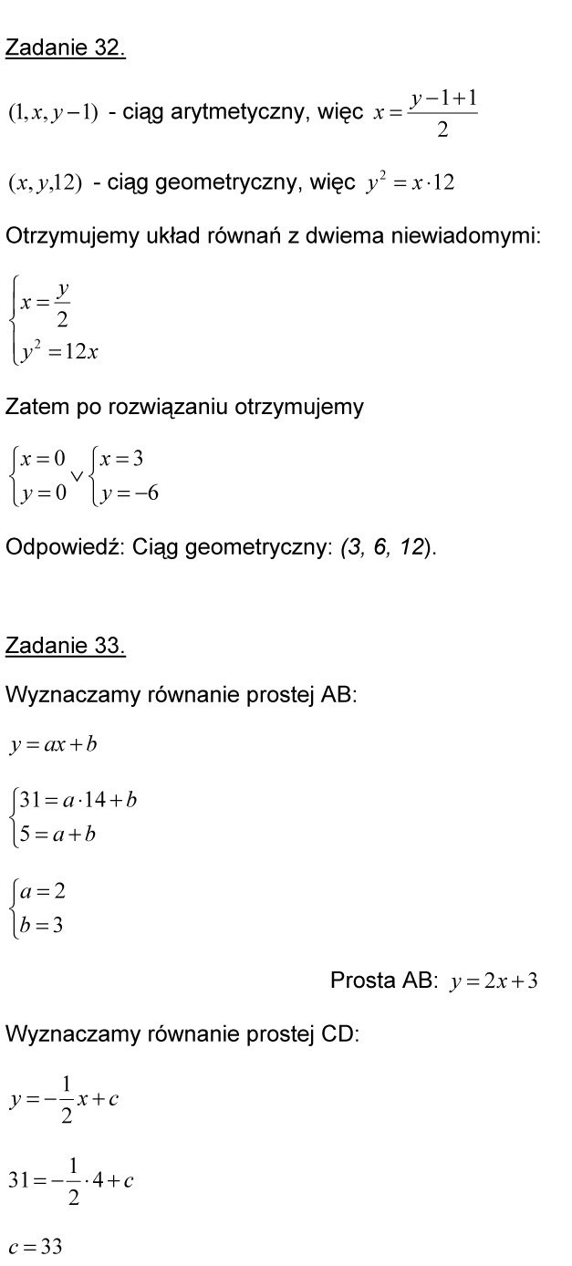 Matura próbna z matematyki 2011 - odpowiedzi (cz. 4)