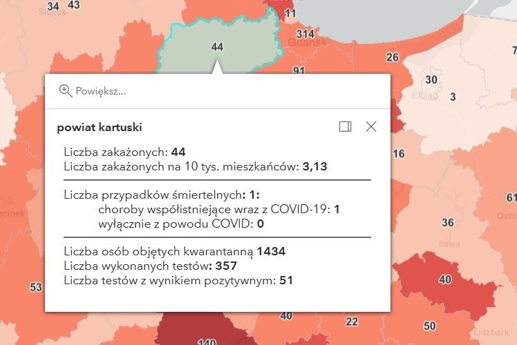 Zakażenia na Pomorzu 8.04.2021 r.