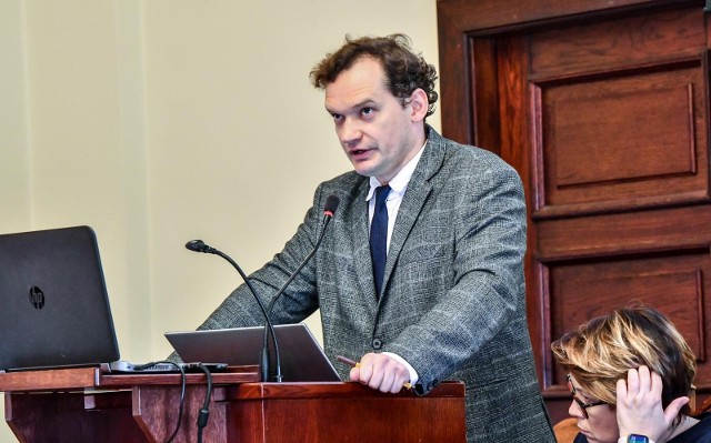 Marcin Lewandowski, przewodniczący komisji doraźnej Rady Miasta w sprawie transportu publicznego w Bydgoszczy.