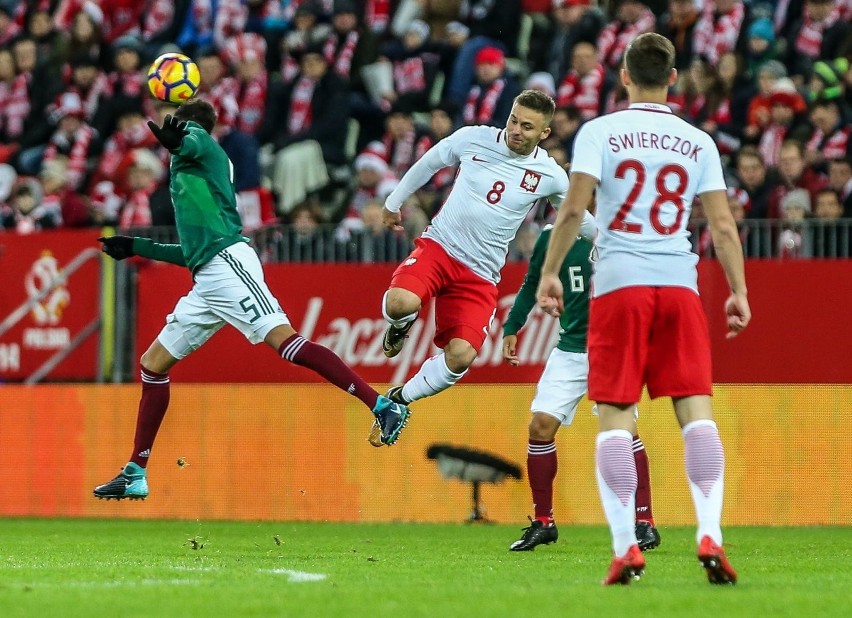 Mecz Polska - Meksyk na stadionie w Gdańsku