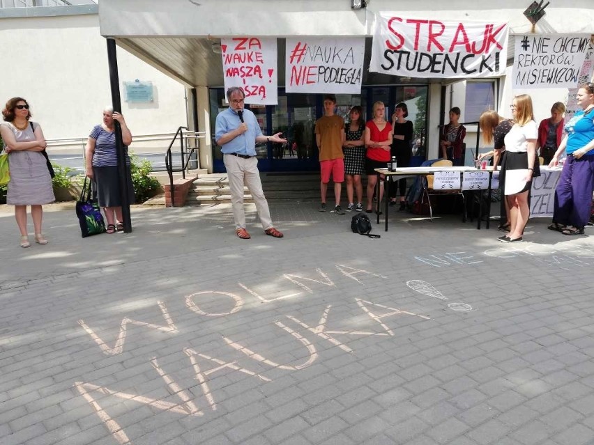 Studenci protestujący w Gdańsku.