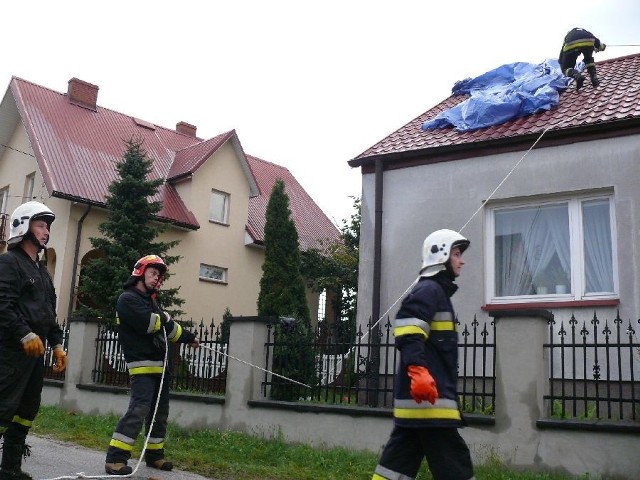 Trąba powietrzna nad Ogarką, gmina Włoszczowa