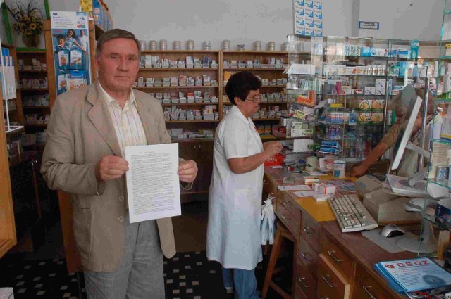 Tadeusz Święs w imieniu wszystkich aptekarzy wysłał pismo do nadzoru farmaceutycznego.